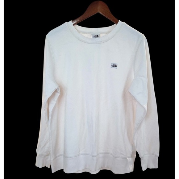 The North Face Crew Neck Sweatshirt Women's Size L White Pullover Sweater - Picture 2 of 5